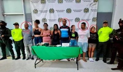 Presuntos integrantes del 'Clan del Golfo'.