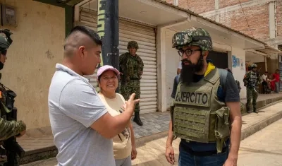 Carlos Carrillo, director de la UNGRD, en El Plateado.