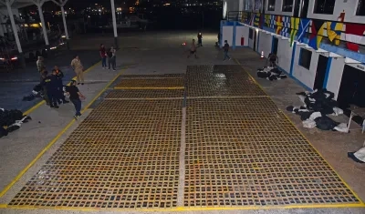Cocaína incautada por la Armada. 