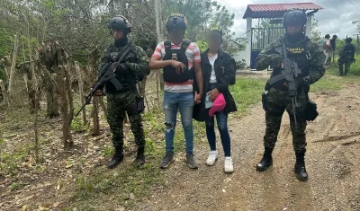 Los dos comerciantes liberados.