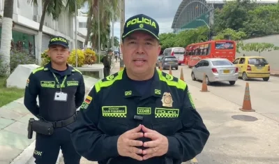 Coronel Dave Figueroa, Comandante Operativo de la  Policía Metropolitana de Barranquilla.