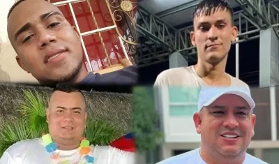 Cuatro de las víctimas