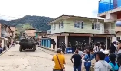 Fuerzas Militares en El Plateado.