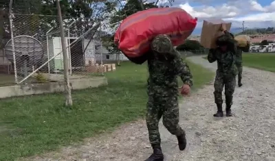 Entrega de la ayuda humanitaria. 