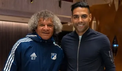 Alberto Gamero y Radamel Falcao.
