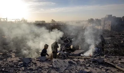 Edificios destruidos por los bombardeos.