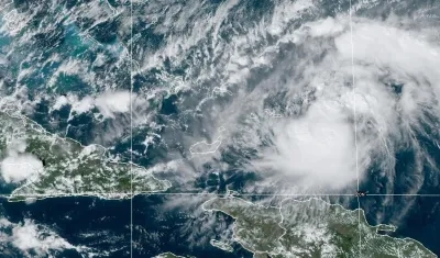 Aspecto del huracán Óscar acercándose a Cuba. 