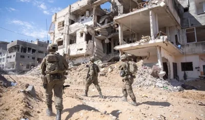 Soldados israelíes en Gaza.