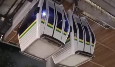 Las cabinas que colisionaron.