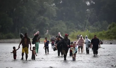 Los migrantes se han triplicado en su cruce por la selva del Darién, entre Colombia y Panamá. 