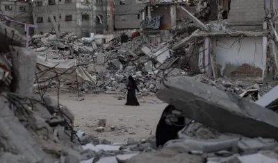 Casas destruidas en Gaza.