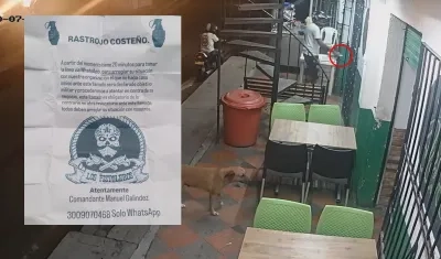 El panfleto y de los extorsionistas.