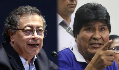 Gustavo Petro y Evo Morales.