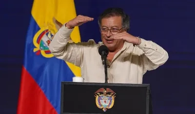 El Presidente Gustavo Petro en Barranquilla.