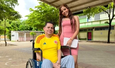 Rafael Yepes junto a su hija, Valentina Yepes.
