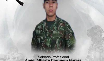 El soldado profesional Ángel Alberto Cerquera García.