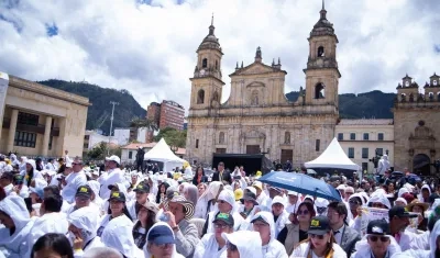 Fue en la Plaza de Bolívar.