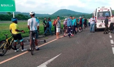 Lugar de la Vía al Mar donde ocurrió el fatal accidente. 