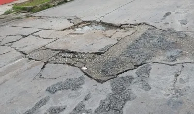 Pésimo estado de la vía en la calle 73.