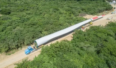 Llegada de los aerogeneradores.