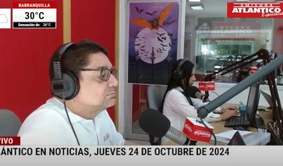 Harold Yanes, en el estudio 'Atlántico en Noticias'. 