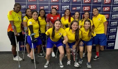 Integrantes de la Selección Colombia de Fútbol para amputados.