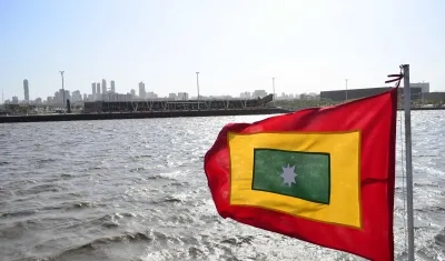 Panorámica de Barranquilla desde el río.