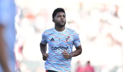 Miguel Ángel Borja, delantero colombiano de River Plate. 