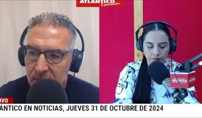 Jorge Cura / Lorena Lamilla, en el estudio Atlántico en Noticias.