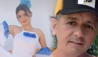 Liyen Moncada Cubides y su presunto agresor Elver Pineda. 