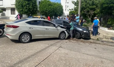 Accidente en el barrio Las Delicias. 