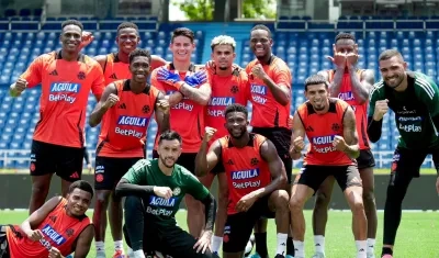 Integrantes de la Selección Colombia de mayores. 