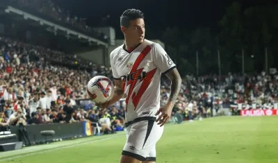 James Rodríguez, mediocampista colombiano del Rayo Vallecano.