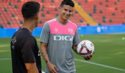 James Rodríguez, mediocampista colombiano del Rayo Vallecano.