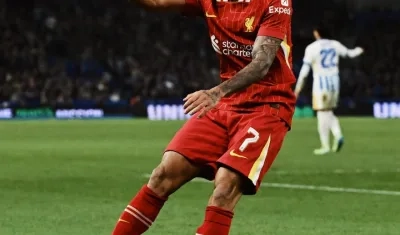 Luis Díaz marcó el tercer gol del Liverpool en el minuto 85. 