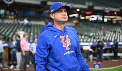 Carlos Mendoza, mánager venezolano de los Mets de Nueva York.