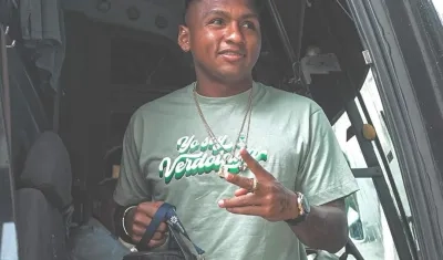 Alfredo Morelos, delantero del Atlético Nacional. 