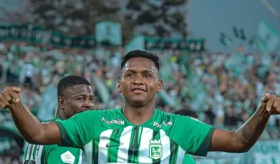 Alfredo Morelos, delantero del Atlético Nacional. 