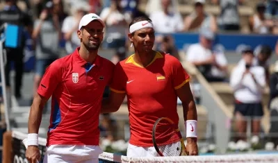 Novak Djokovic y Rafael Nadal antes de su último enfrentamiento, en los Juegos Olímpicos de París.