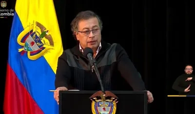 El Presidente Gustavo Petro desde Antioquia.