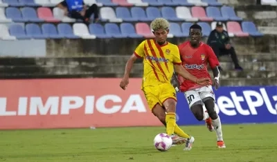 Sharif Merlano durante el partido contra el Barranquilla FC, el pasado jueves. 