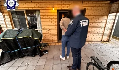 Colombiano al momento de la captura.