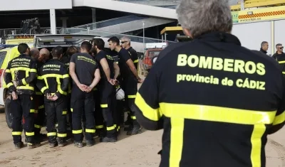 Bomberos de la provincia de Cádiz se coordinan para prestar ayuda en la localidad de Altafar, en Valencia.