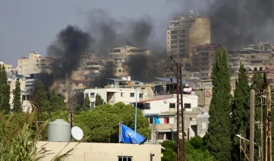 Imagen de referencia de ataque de Israel al Líbano.