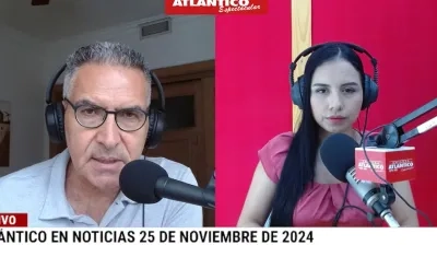 Jorge Cura / Lorena Lamilla, en el estudio Atlántico en Noticias.