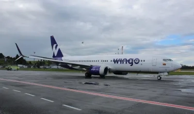 Avión de la aerolínea Wingo.