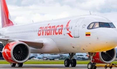 Avión de la aerolínea Avianca. 