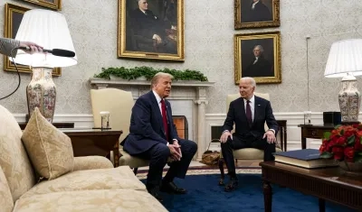 Reunión entre Donald Trump y Joe Biden.