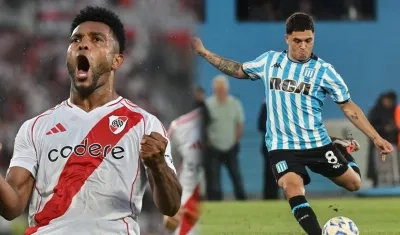 Miguel Ángel Borja y Juanfer Quintero.