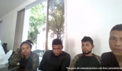 Los cuatro presuntos integrantes del ELN.